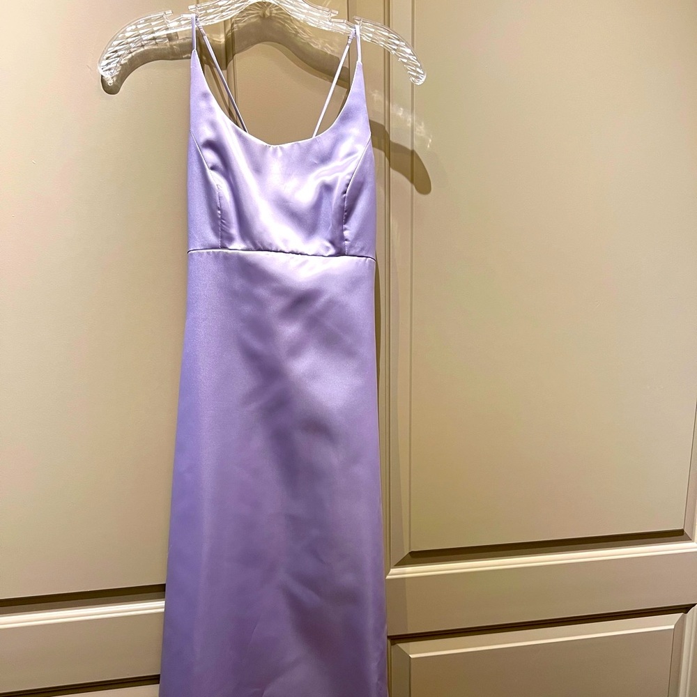 Lilac satin dress